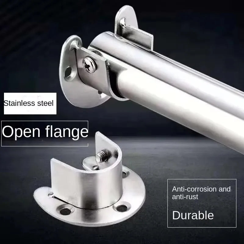 304 Stainless Steel Wardrobe Rod Flange Bracket Hardware Rod Flange Bracket Qme