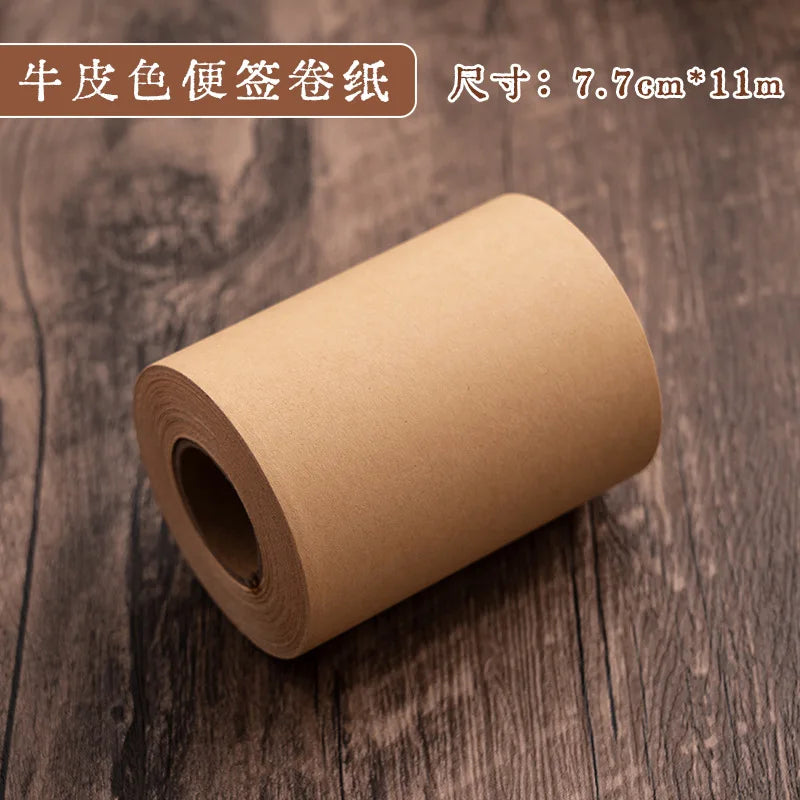 Retro Wooden Clipboard Hangable Roll Paper Notepad | 4 Colors Wooden Notepad Clipboard Qme Y paper