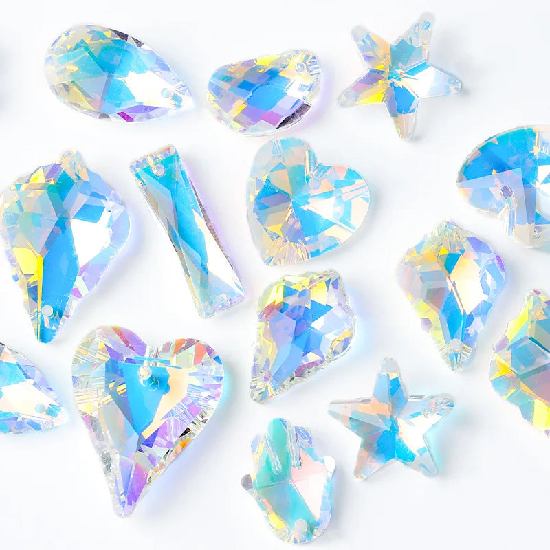 AB Crystal Charm Pendants & Loose Beads for DIY Jewelry Making Crystal Craft Beads Qme