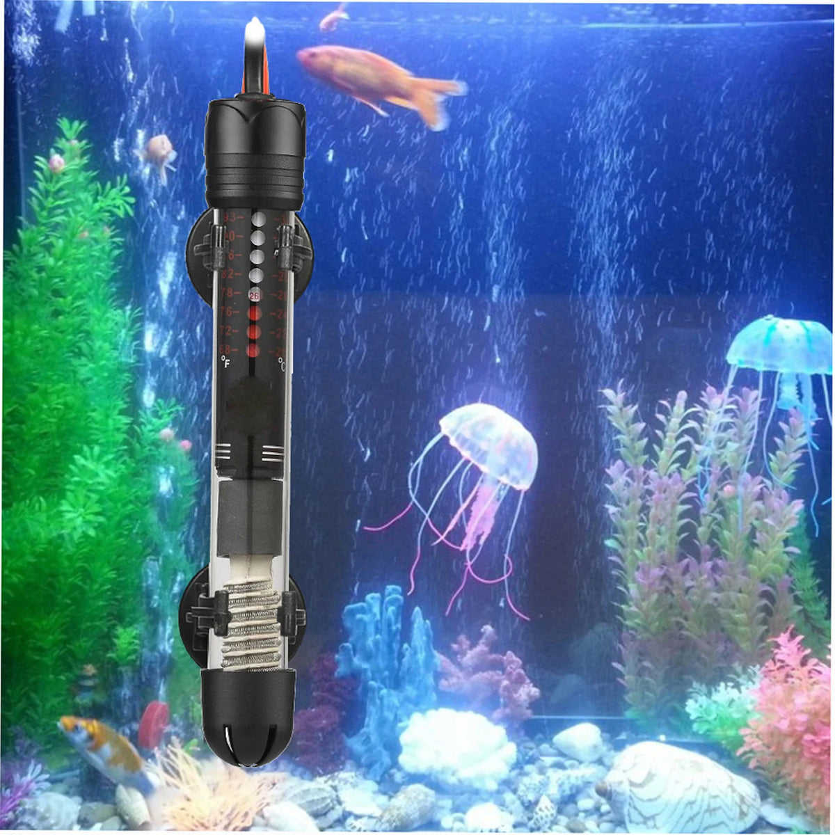 Submersible Aquarium Heater Rod 50W/300W – Fish Tank Temp Control Aquarium Heater Qst