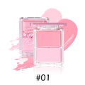 Two-Tone Dewy Blush Palette – Glow & Matte Duo | Long-Wear Blush Palette Qme 01 Rosa Sternenstaub