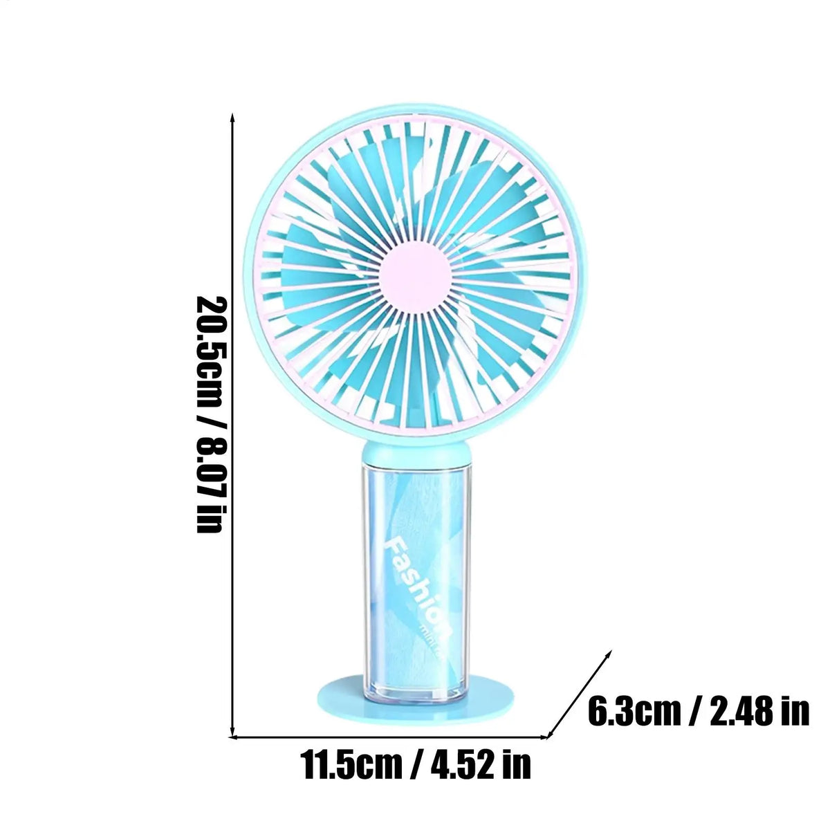 Rechargeable Handheld Fan – 3 Speeds Portable Travel Fan Portable Handheld Fan Qme