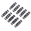Metal Double Hole Spring Cord Lock Buckles – 10pcs Fasteners Cord Lock Buckle Qme Black