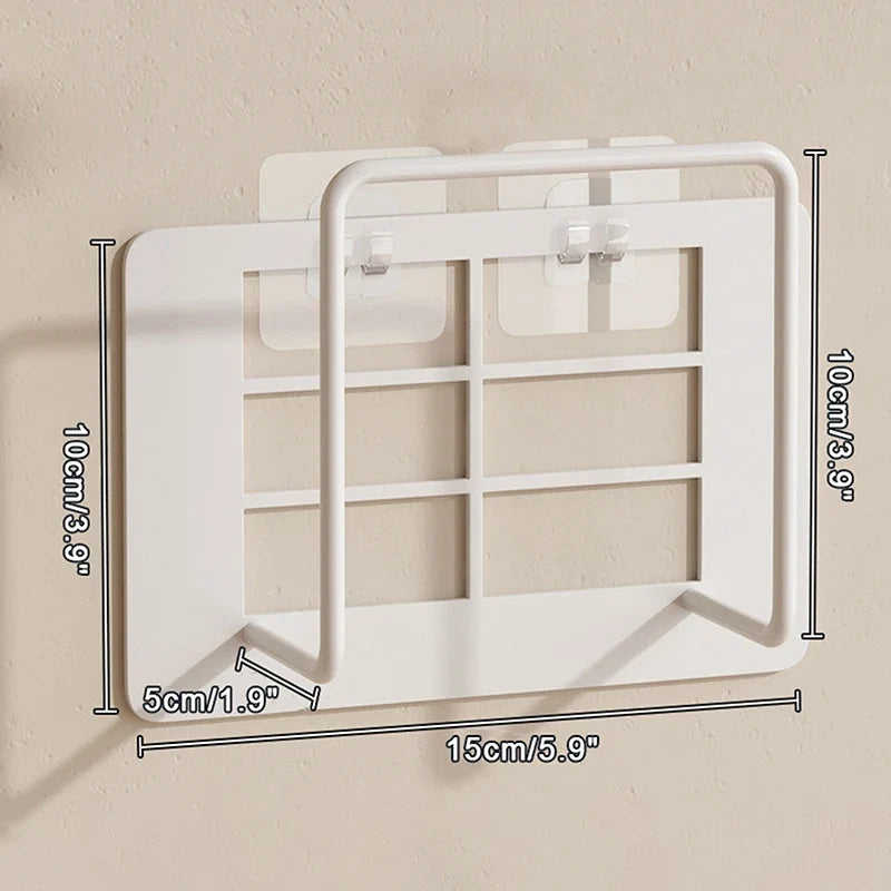 No-Drill Wall-Mounted Router & Set-Top Box Holder Shelf Wall Storage Shelf Qme L White