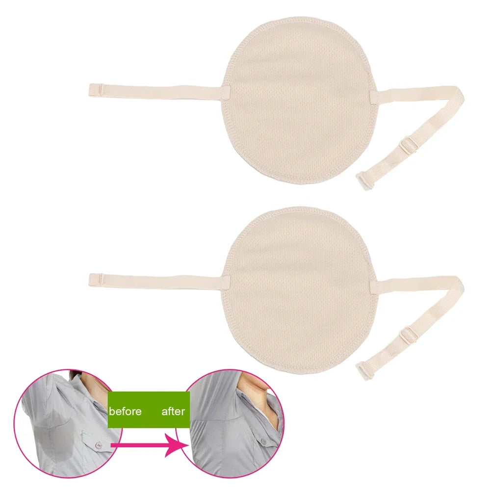 Reusable Cotton Underarm Sweat Pads – Absorbent Bra Guard Underarm Sweat Pads Qme