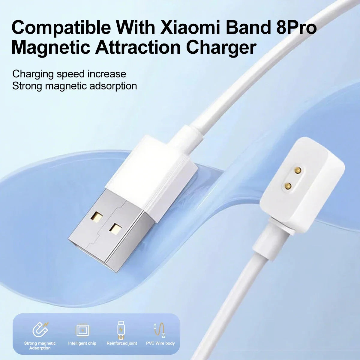 Magnetic USB Charger Cable for Xiaomi Band 8 9 10 & Redmi Watch Smartwatch Charging Cable Qst
