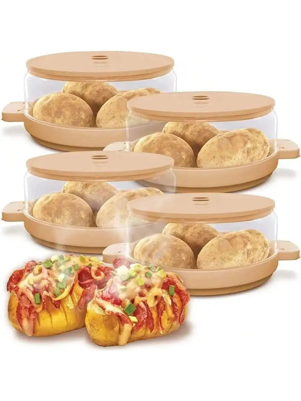 Glass Microwave Bacon & Potato Baking Jar | Food Storage Glass Baking Jar Qme