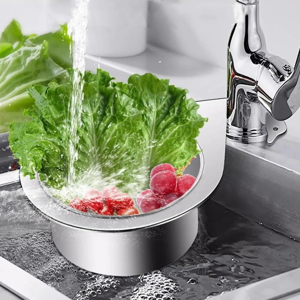 Swan Stainless Steel Sink Strainer Hanging Drain Basket Sink Strainer Basket Qme