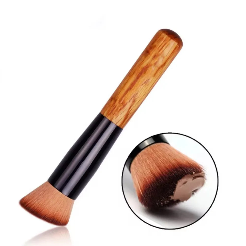 Professional Foundation Makeup Brush – Kabuki Flat Top Synthetic Foundation Makeup Brush Qme