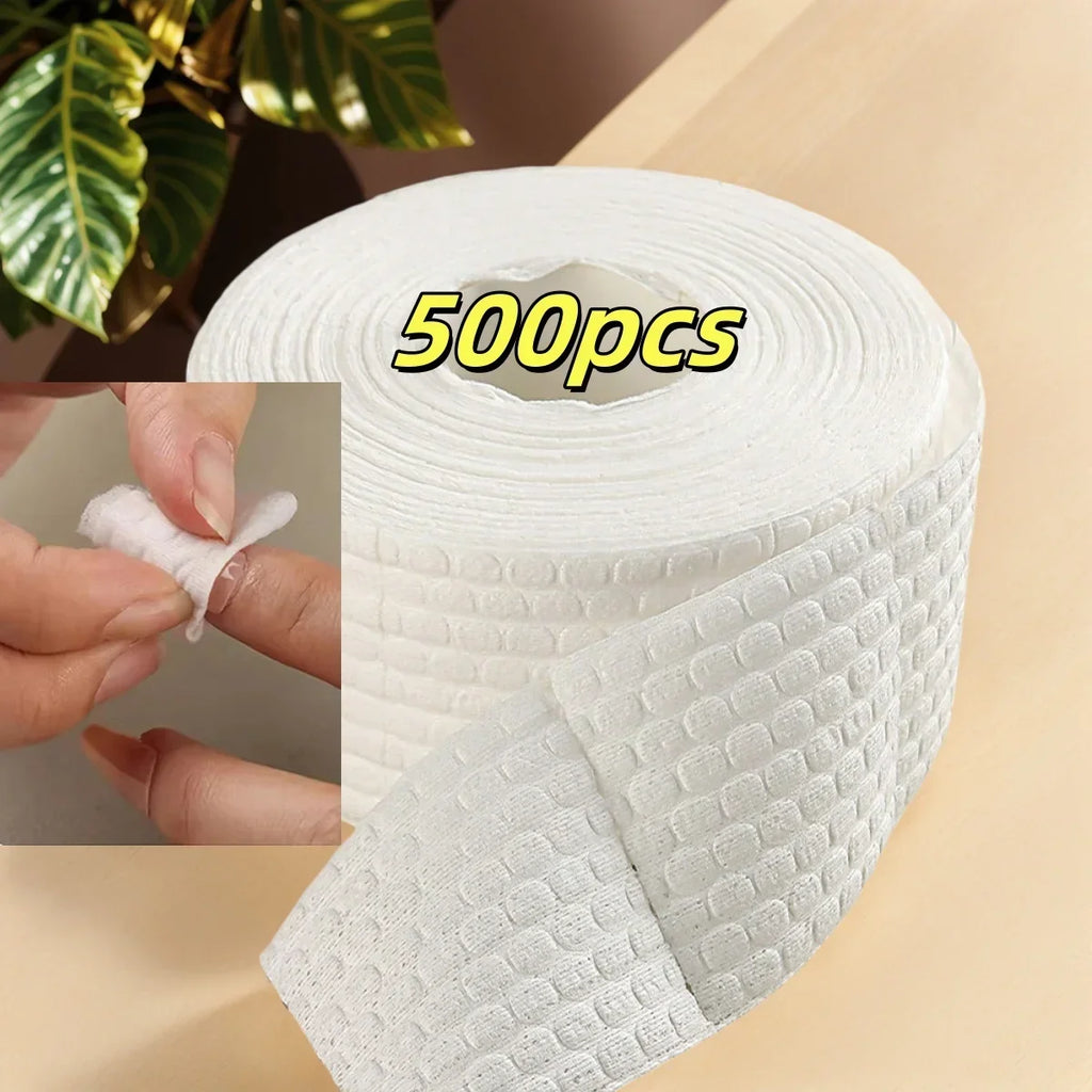 300-Roll Lint-Free Nail Cotton Wipes | UV Gel Polish Remover Nail Remover Wipes Qme