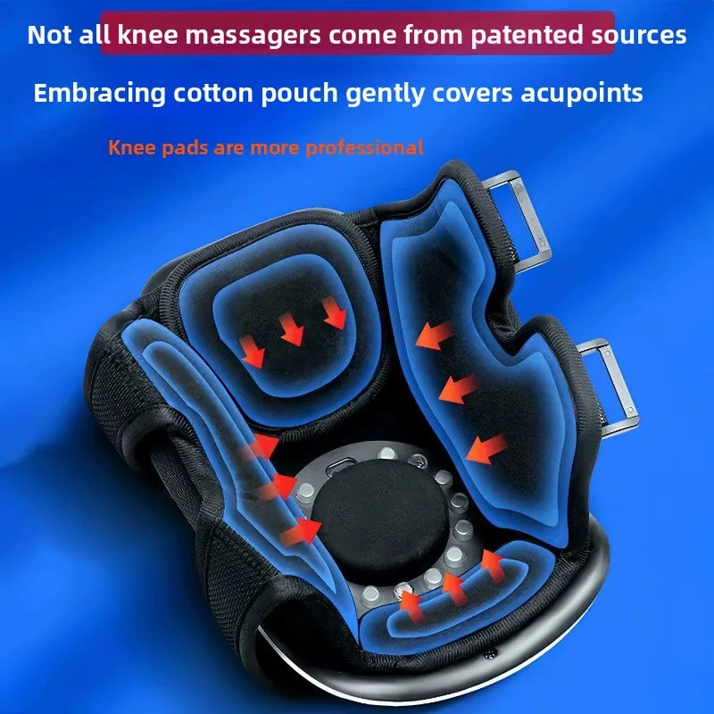 Cordless Heated Knee Massager – 3 Vibration Modes & LED Screen Knee Massager Qst