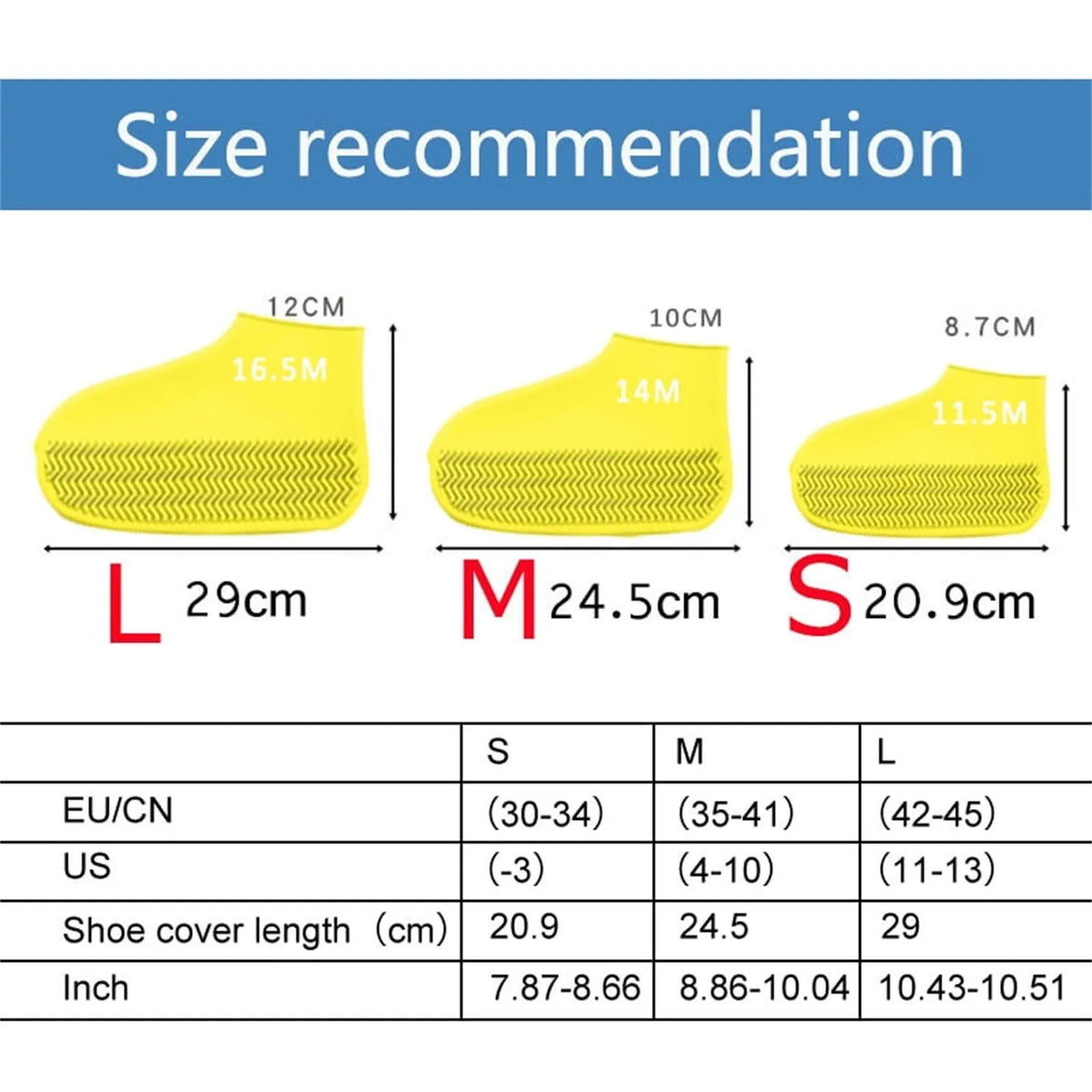 Reusable Silicone Rain Shoe Covers – Foldable Waterproof Overshoes Waterproof Shoe Covers Qme