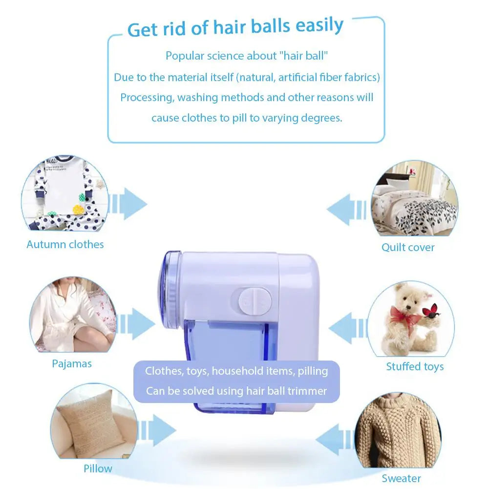 Electric Lint Remover & Fabric Shaver – Removes Fuzz & Hairballs Fabric Lint Shaver Qme
