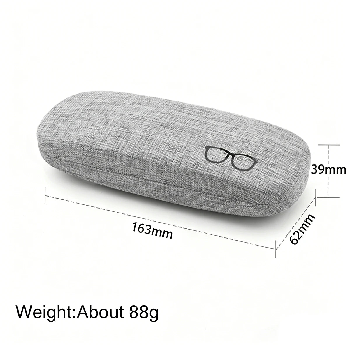 VOPHA Hard Shell Linen Glasses Case – Unisex Eyewear Box Eyeglass Case Qst