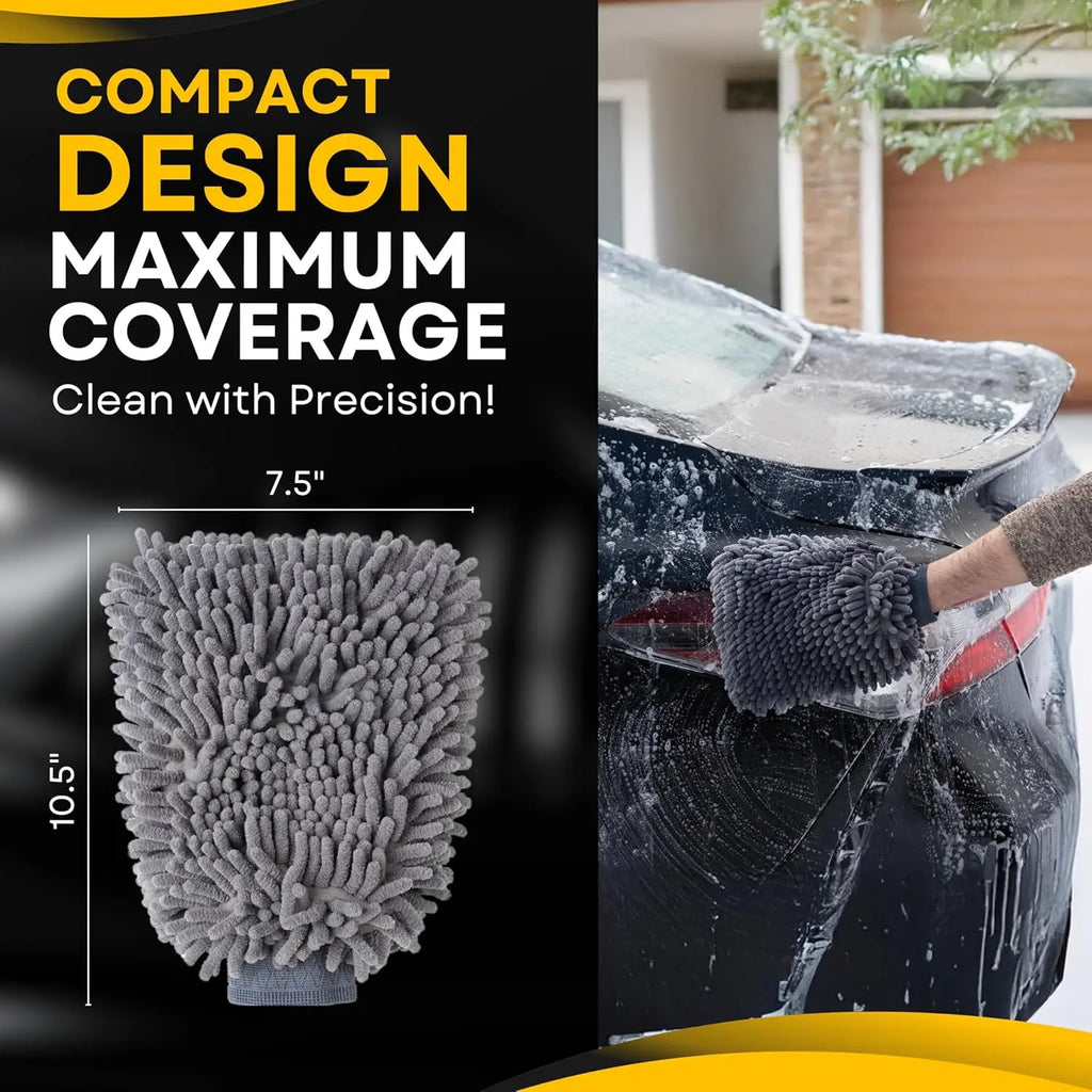 Chenille Microfiber Car Wash Mitt – Scratch-Free, Lint-Free Car Wash Mitt Qme