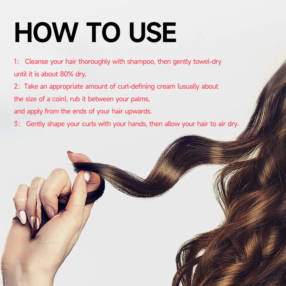 YOUNGCOME Curl Defining Hair Cream – Frizz Control & Volume Curl Defining Cream Qst
