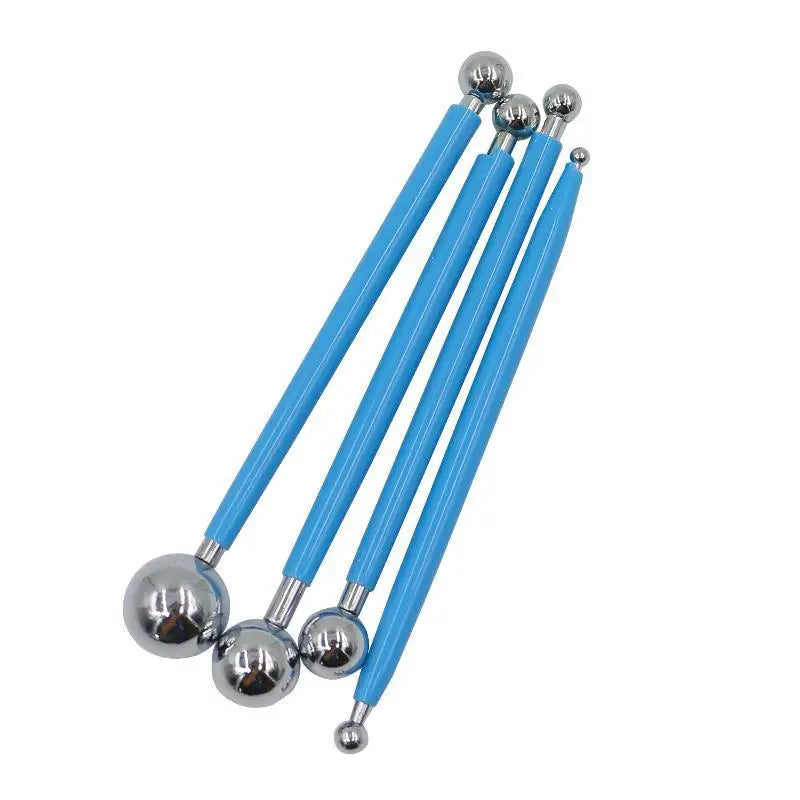 Double-Ended Clay Sculpting Tools Set – 4pcs Reusable Stylus Clay Sculpting Tools Qme Blue