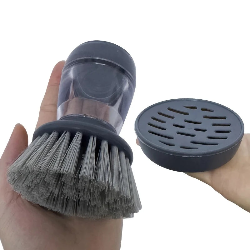 Dishwashing Brush with Soap Dispenser & Holder | Kitchen Scrub Dish Scrub Brush Qme 1set