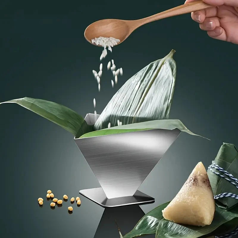 Stainless Steel Zongzi Mold – Triangle & Rectangle Rice Ball Baking Mold Qst