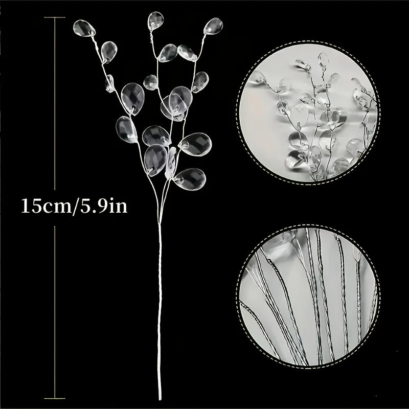 Artificial White Ice Vine Hanging Flower Christmas Tree Decor Artificial Flower Decor Qme