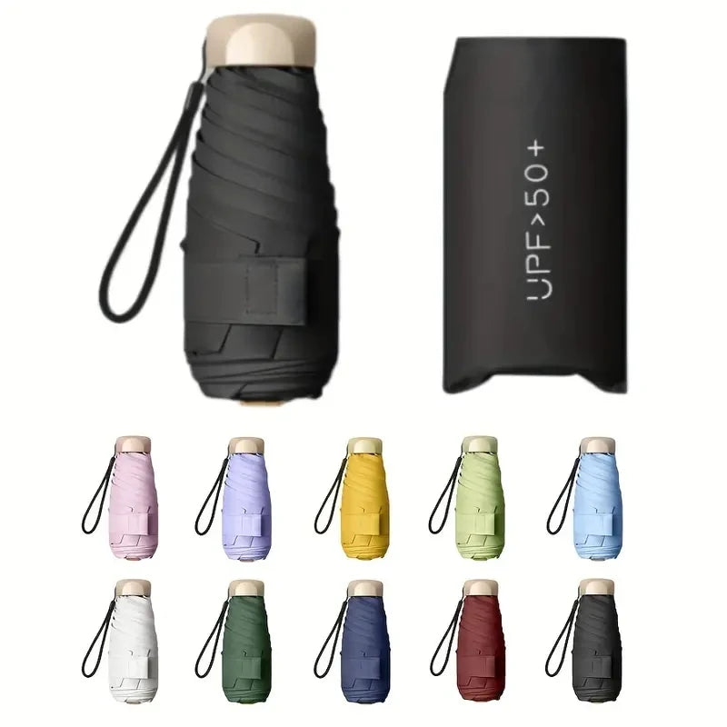 Ultra-Light UV Protection Folding Umbrella – 190T Canopy Folding UV Umbrella Qst