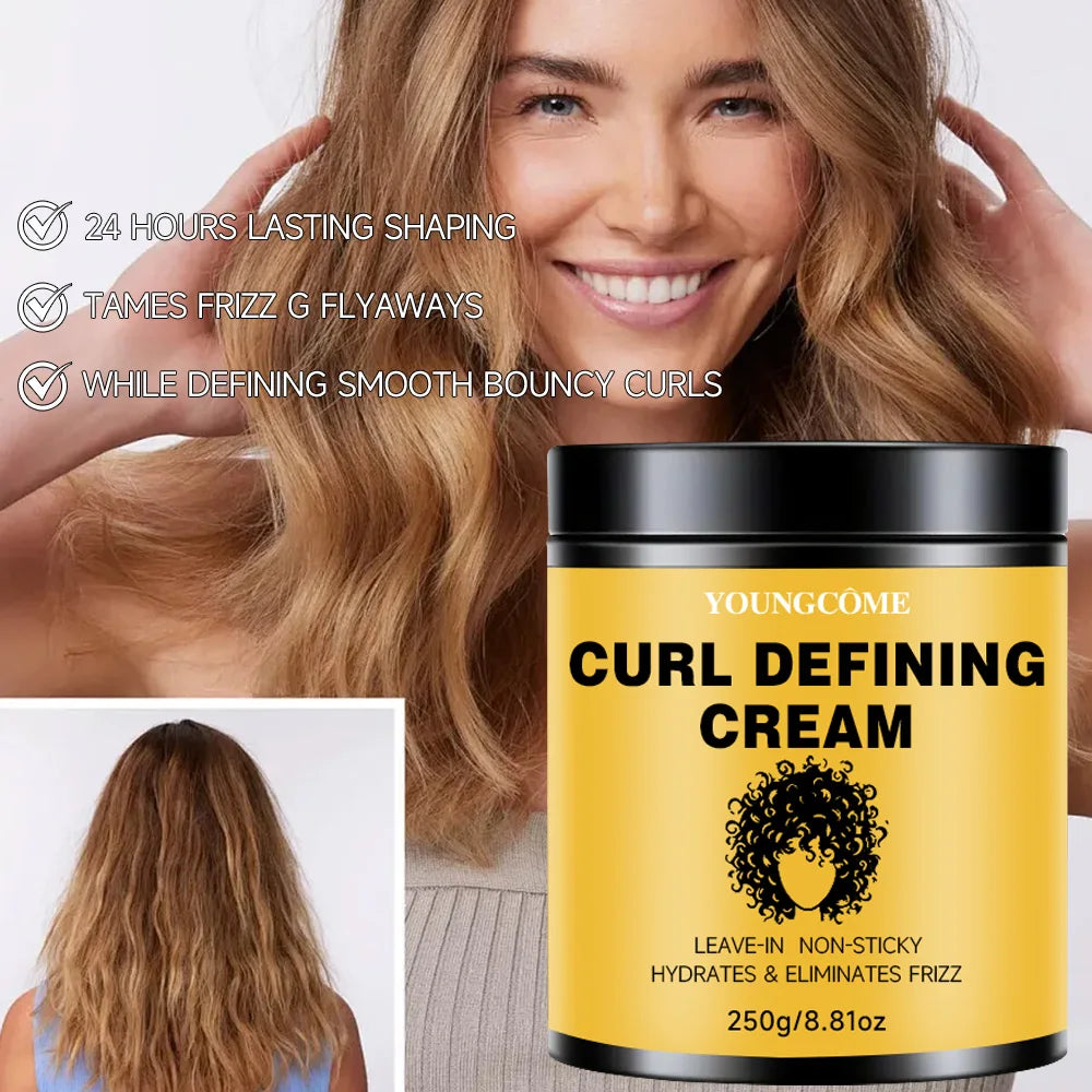 250g Curl Defining Cream – Moisturizing Frizz Control Styling Curl Defining Cream Qst