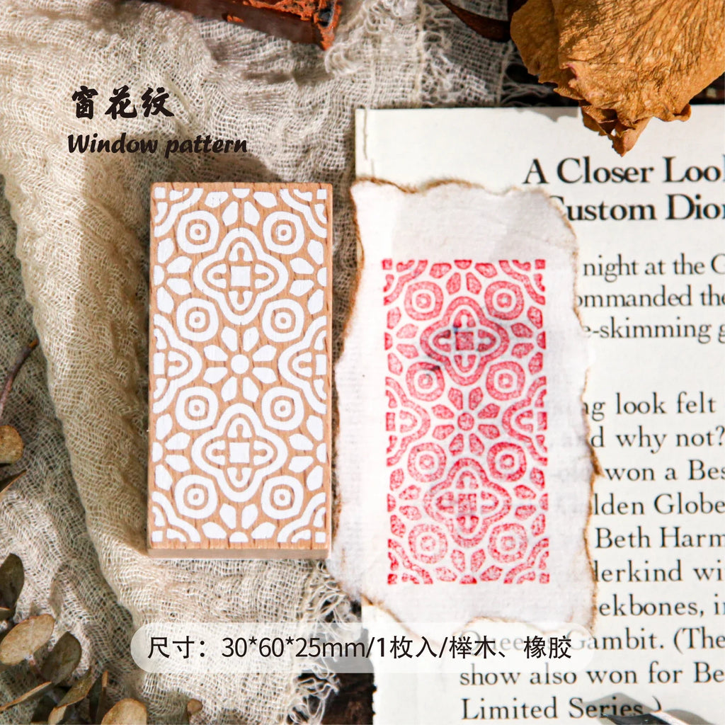 Vintage Wooden Rubber Stamp – Bottle & Flower DIY Craft DIY Craft Stamp Qme B