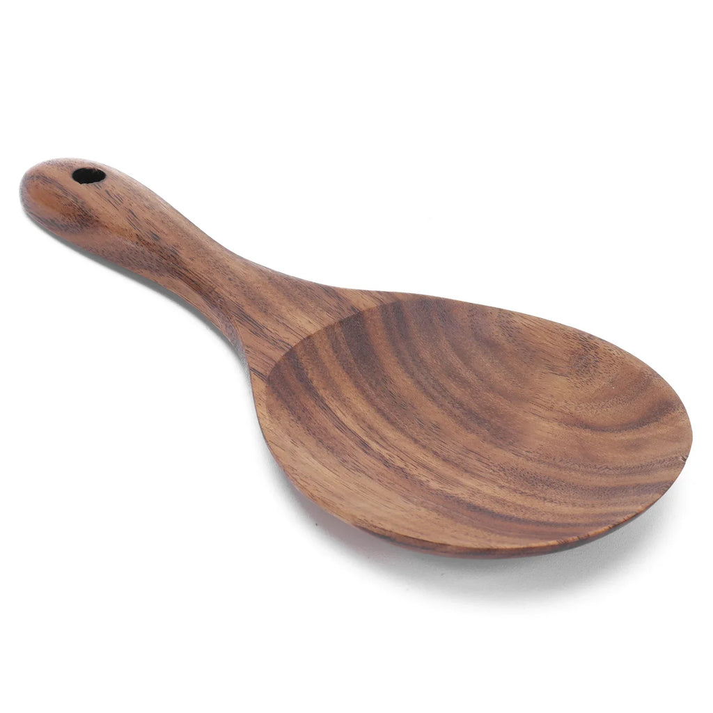 Wooden Rice Paddle Spoon – Large Kitchen Serving Scoop Wooden Serving Spoon Qme