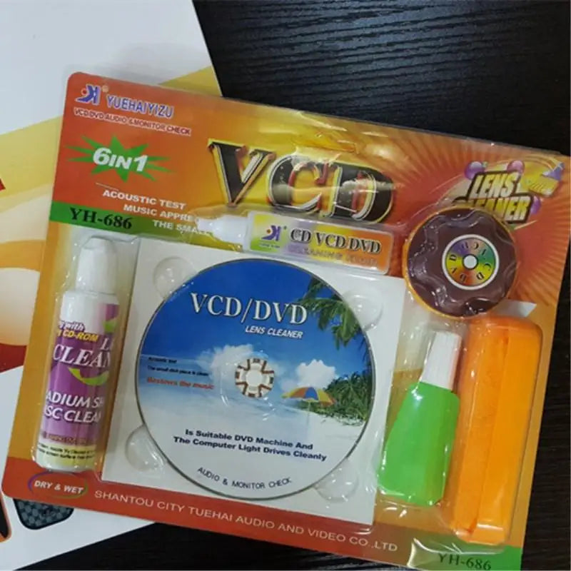 CD DVD VCD Player Lens Cleaner Disc – Optical Maintenance Kit Lens Cleaner Disc Qme