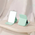 Foldable Makeup Mirror – Portable Handheld & Desktop PU Leather Foldable Makeup Mirror Qme one size Green