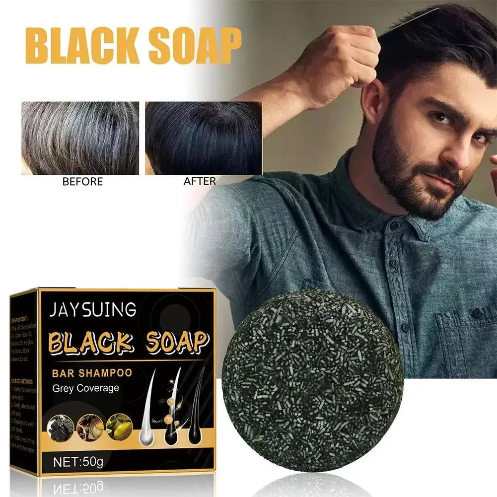 He Shou Wu Hair Darkening Shampoo Bar – Grey Coverage 50g Hair Darkening Shampoo Bar Qst