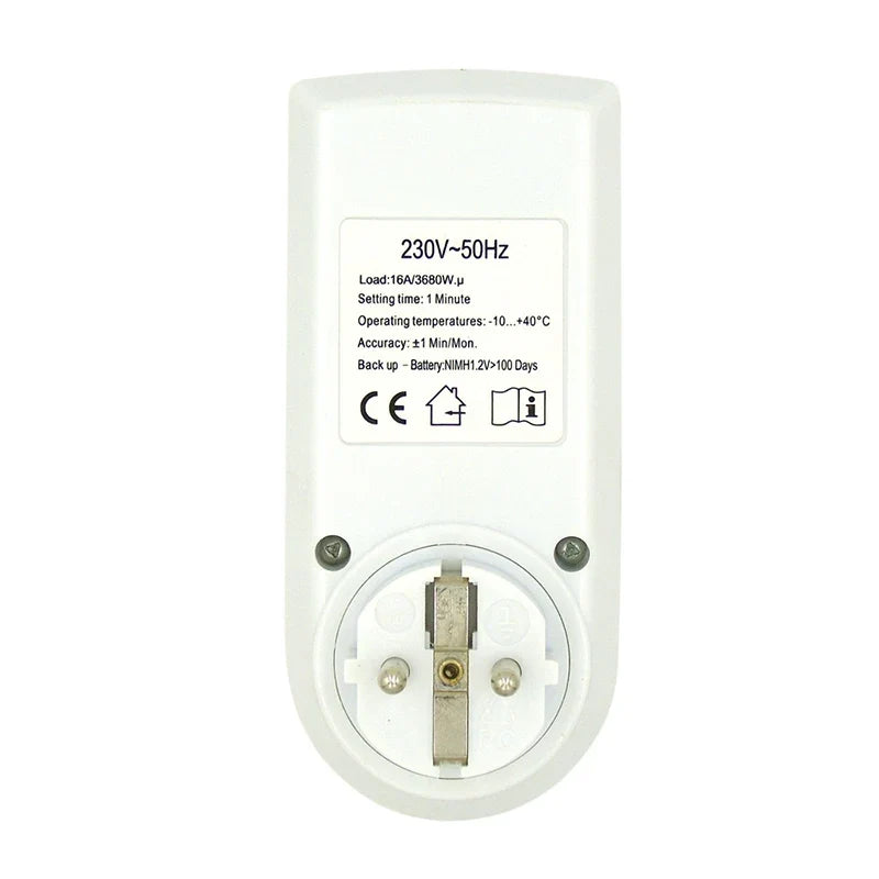 Digital Programmable Timer Switch Socket – 12/24 Hour Programmable Timer Switch Qme