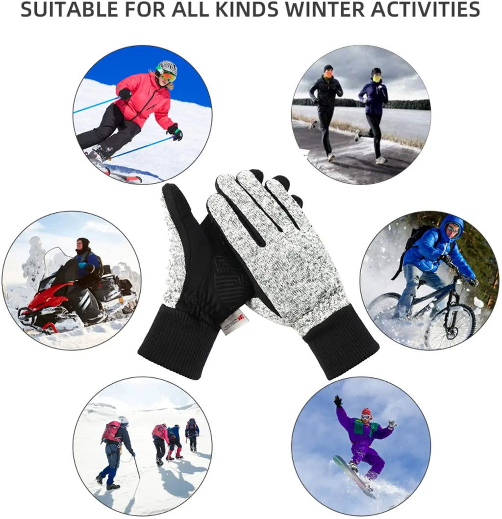 Thinsulate Thermal Winter Gloves for Running & Biking | S–XL Thermal Winter Gloves Qme