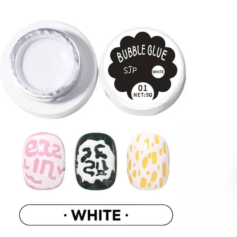 Qme 2-Piece Bubble Nail Polish Poke Net Set – Wave Design Nail Polish Set Qme