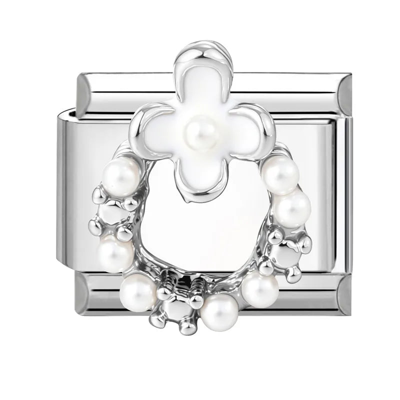 Zircon Italian Charm Links – Heart Bow Butterfly Star 9mm Italian Charm Links Qme S 5
