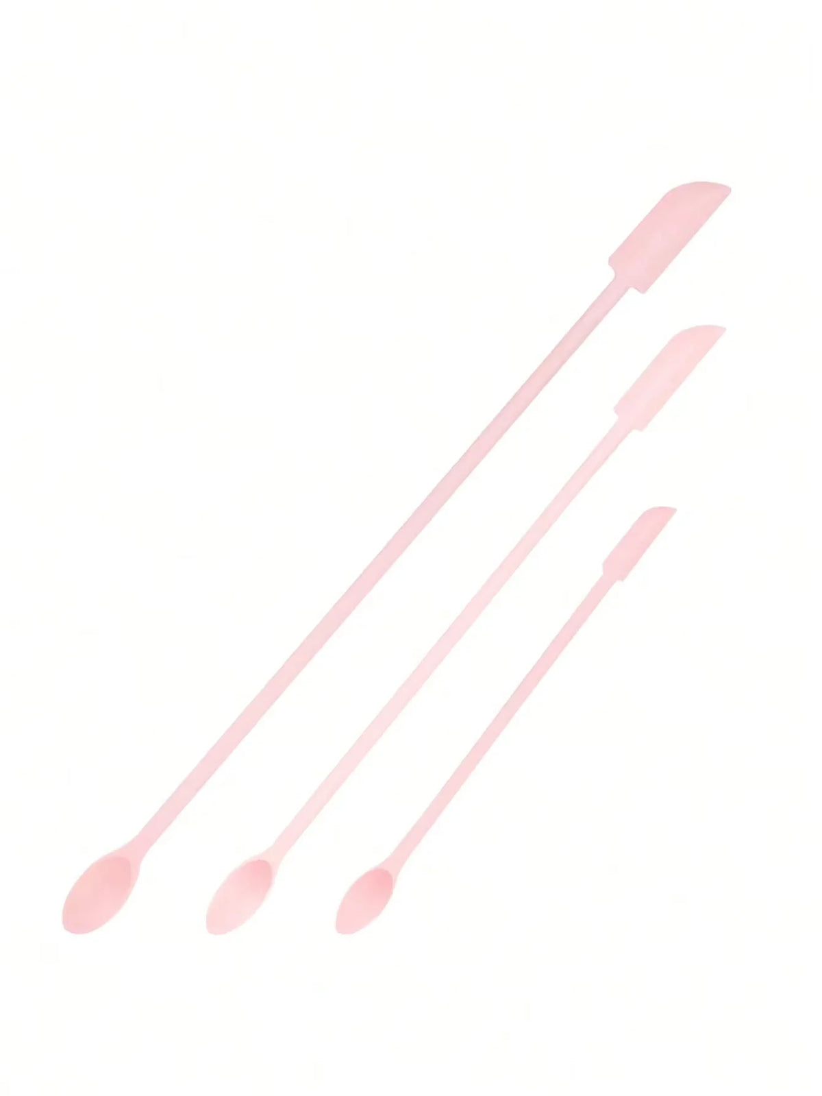 Silicone Bottle Scraper for Foundation & Lotion Jars | Qme Makeup Spatula Tool Qme 3Pcs Pink
