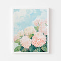 Hydrangea Floral Canvas Wall Art – Impasto Pastel Print Canvas Wall Art Qst TR263104 20x30cm Unframed