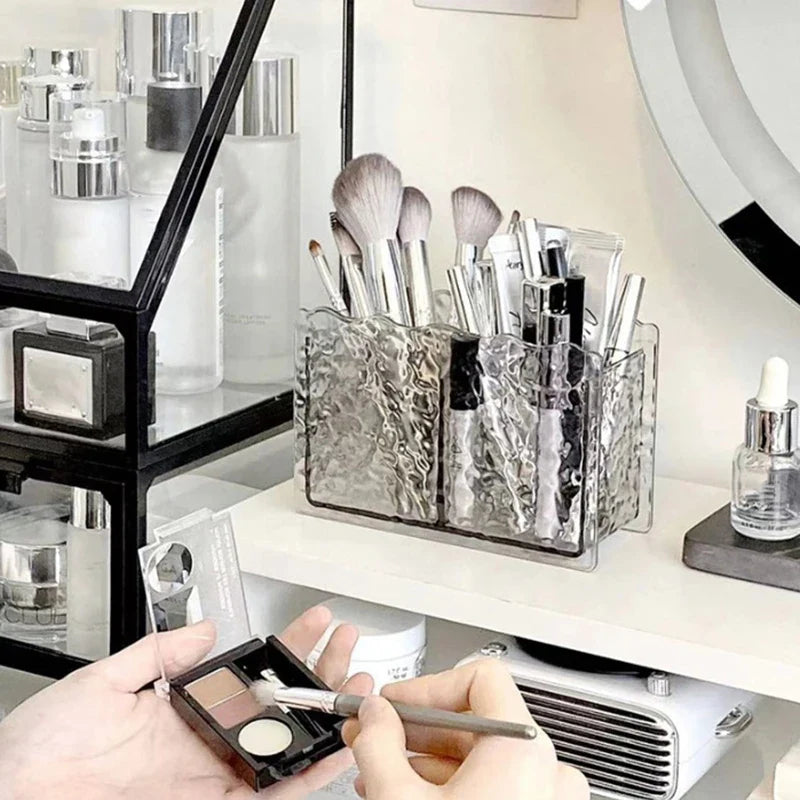 Eyebrow Pencil & Makeup Brush Holder Storage Stand | 2 Holes Cosmetic Storage Stand Qme