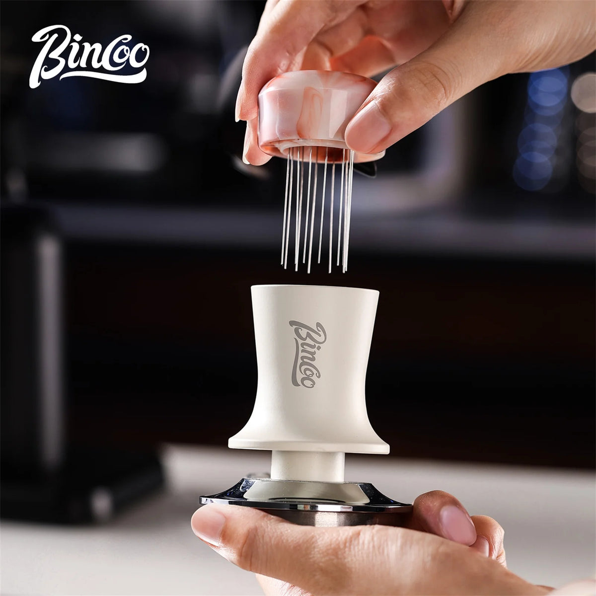 Bincoo WDT Needle & Tamper 51/58mm – Espresso Distributor Set Espresso Tamper Set Qst