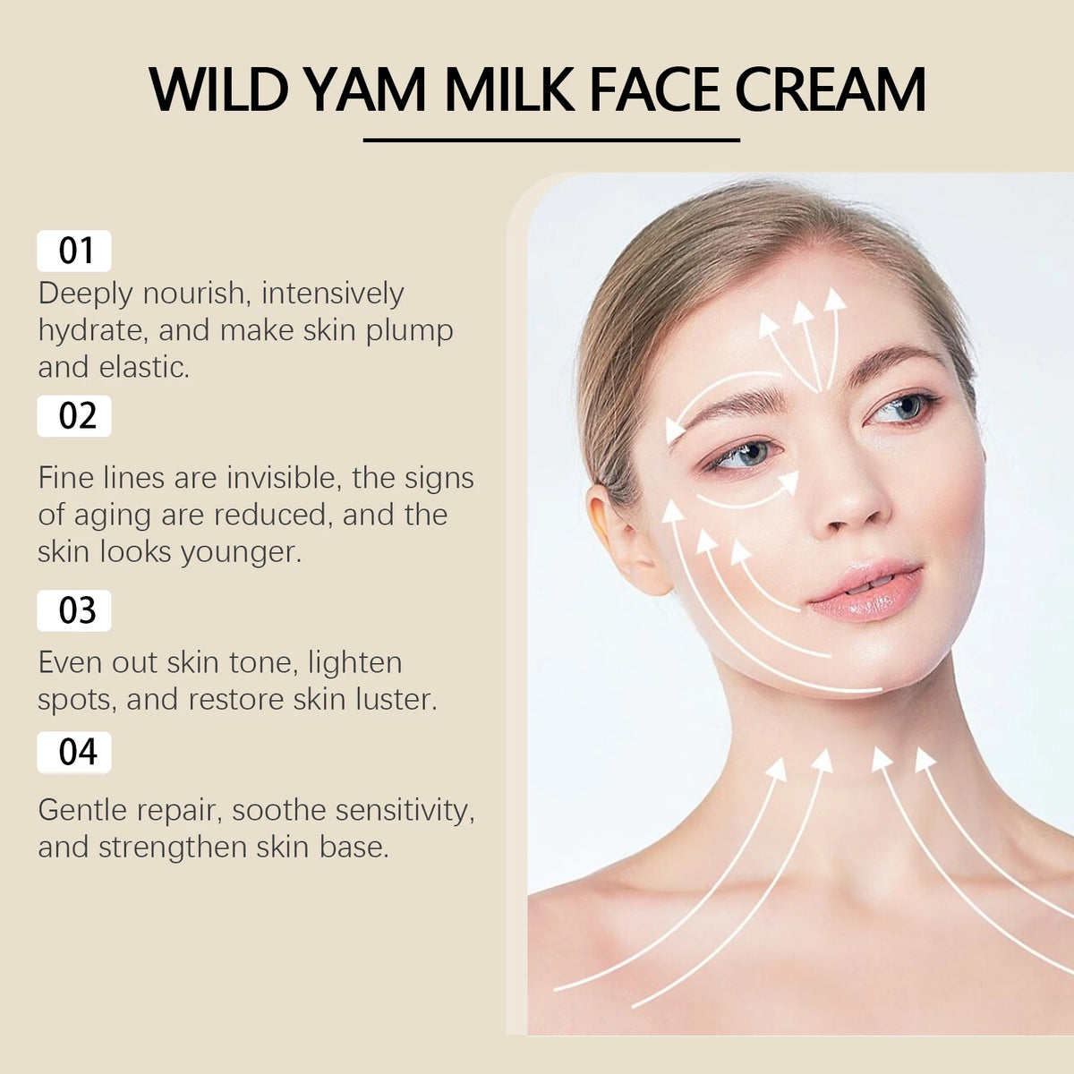 EELHOE Wild Yam Face Cream – Firming Moisturizer 50g Face Moisturizing Cream Qst