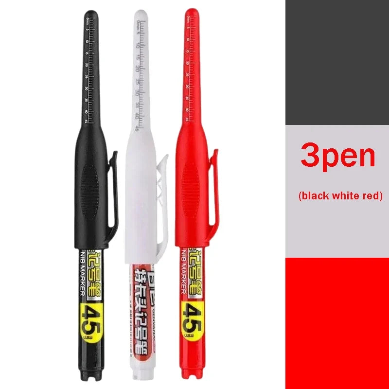 Waterproof Deep Hole Marker Pen – Long Nib Carpenter Pen Carpenter Marker Pen Qme