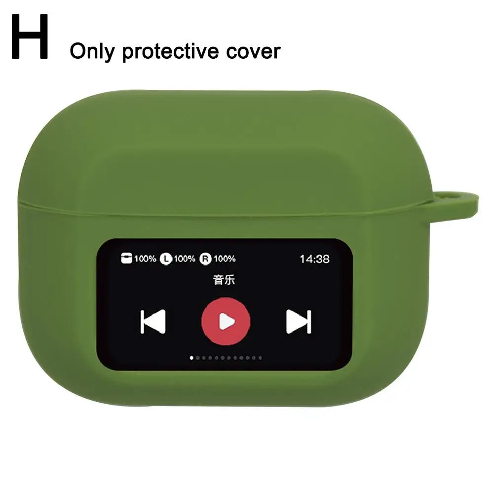 Silicone AirPods A9 Pro Case – Shockproof Anti-Slip Full Cover Earbuds Protective Case Qme H
