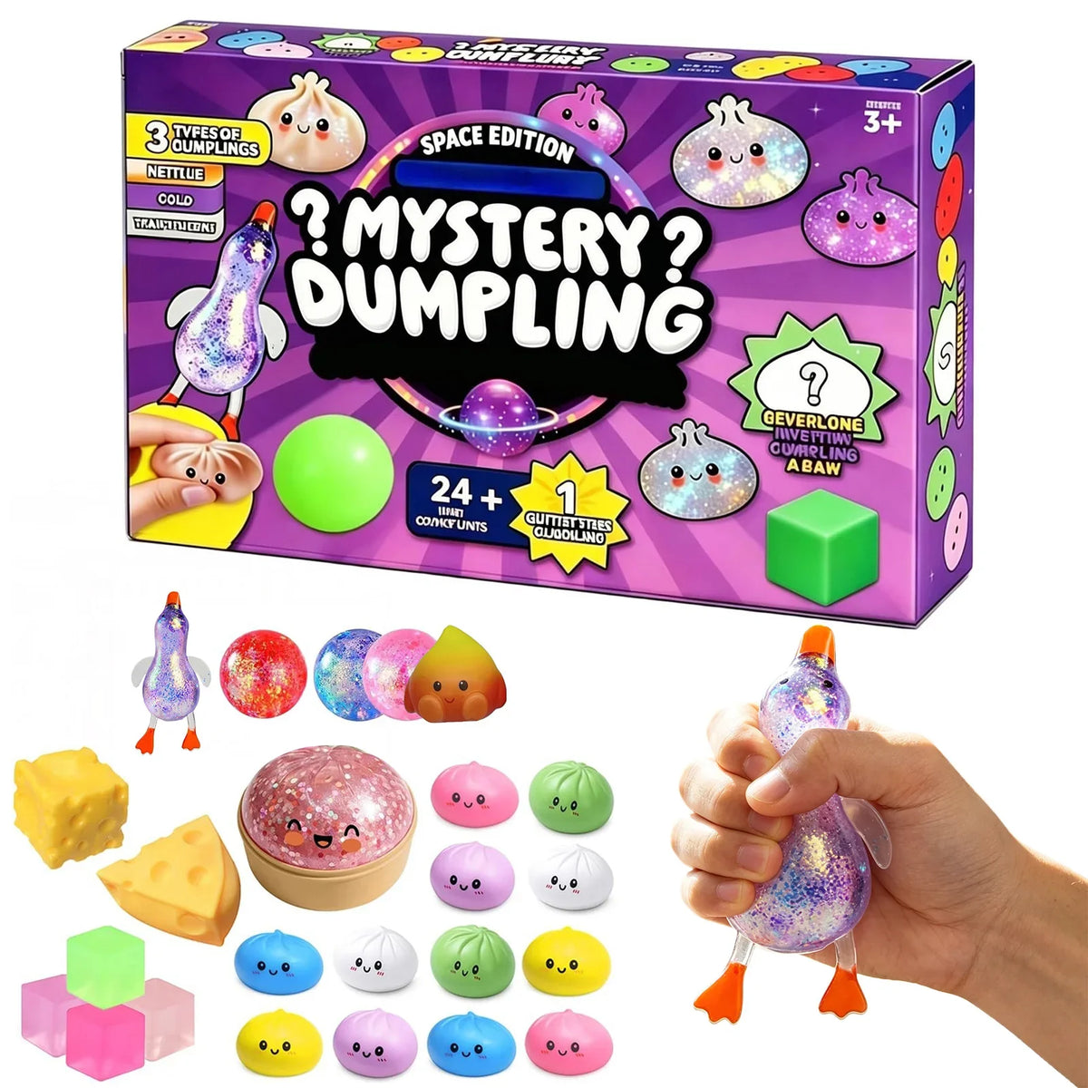 2026 Mystery Dumpling Advent Calendar – 24 Squishy Fidget Toys Squishy Advent Calendar Qme