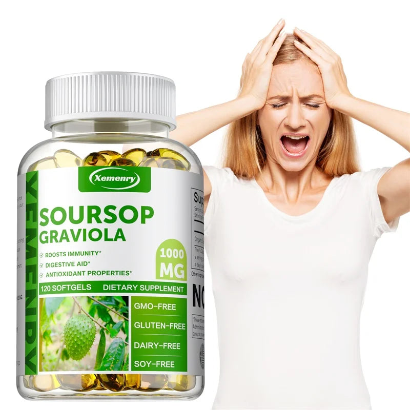 Soursop Graviola Capsules – Immune & Wellness Support Herbal Supplement Qst