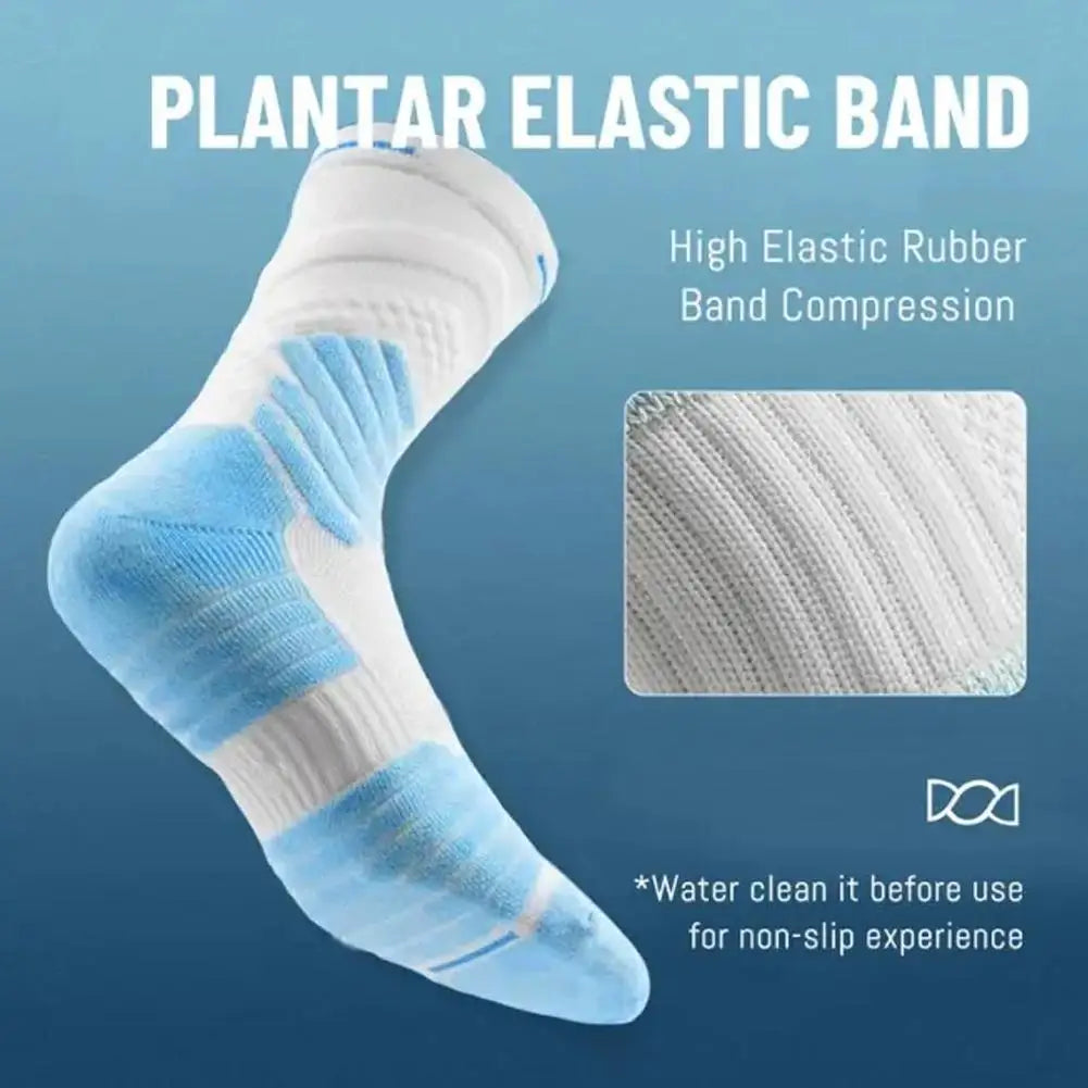 Men's Basketball Terry Sole Athletic Sports Socks – Non-Slip Athletic Sports Socks Qme
