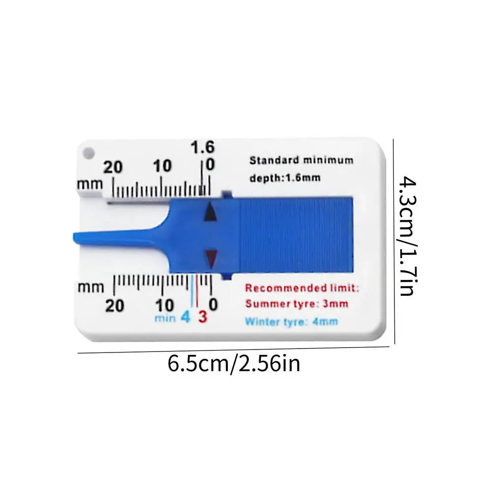 Tire Tread Depth Gauge Caliper 0–20mm – Car & Truck Tool Tire Depth Gauge Qst Blue