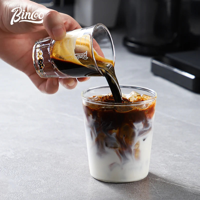 Bincoo 50ml Glass Espresso Measuring Cup with Scale Espresso Measuring Cup Qst