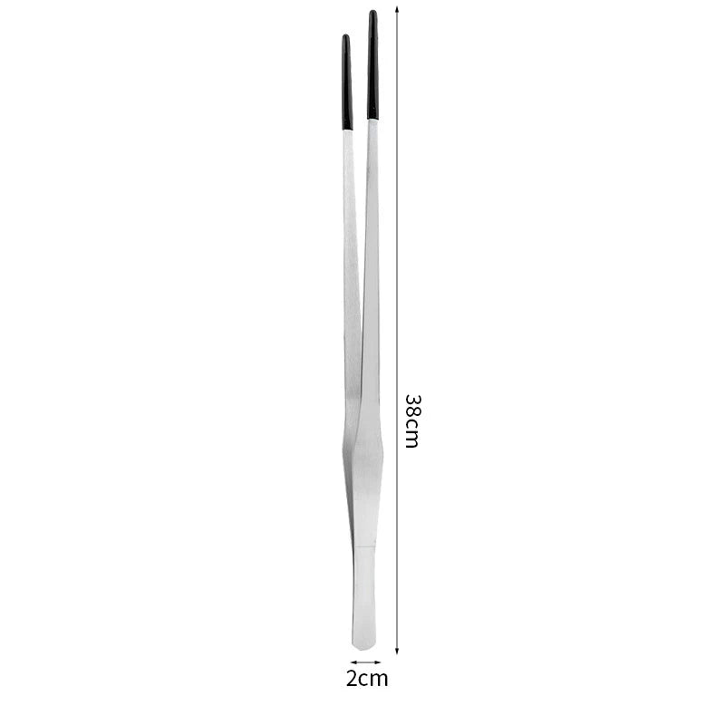 Reptile Feeding Tongs Stainless Steel Rubber Tip Tweezers Pet Feeding Tongs Qst A10