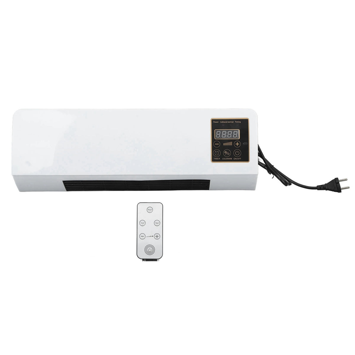 Wall Mounted Portable Heater Fan 100W – Bathroom & Bedroom Space Heater Fan Qst WHITE 220V-240V EU Plug