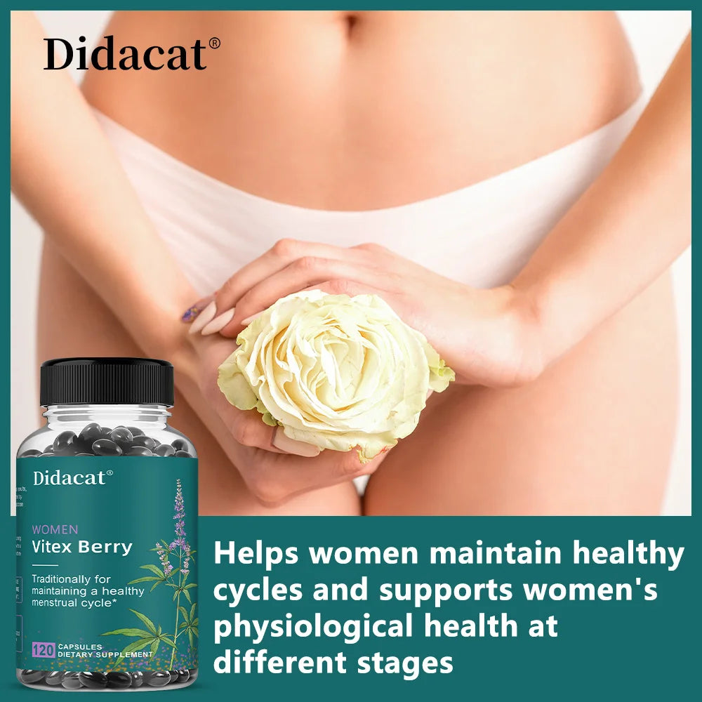 Organic Chasteberry Vitex Capsules – Women's Supplement Herbal Supplement Qst